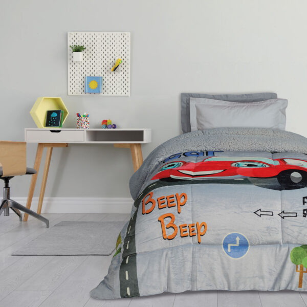 DAS KIDS ΚΟΥΒΕΡΤΟΠΑΠΛΩΜΑ 160Χ220 4923 GREY, RED shopinhome shopinhome