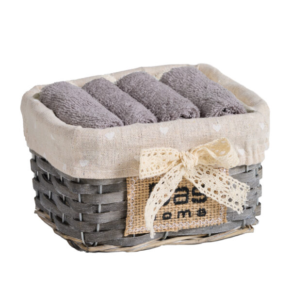 DAS HOME ΣΕΤ ΠΕΤΣΕΤΕΣ 4ΤΕΜΑΧΙΩΝ SOFT 4001 GREY shopinhome shopinhome