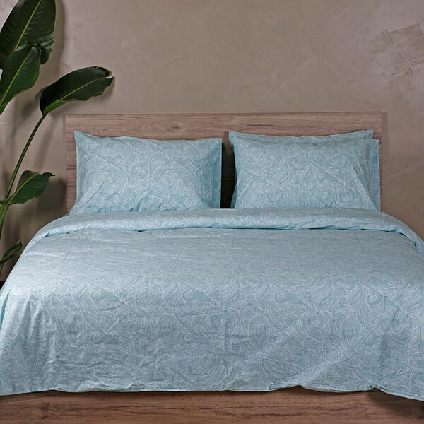 Παπλωματοθήκη Cotton Feelings 2040 Aqua Υπέρδιπλη (230×250) shopinhome shopinhome