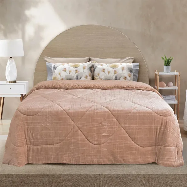 LINO ΚΟΥΒΕΡΤΟΠΑΠΛΩΜΑ DANIA MOCCA 220X240 shopinhome shopinhome