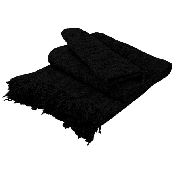 Ριχτάρι Σενίλ Black Μονοθέσιο shopinhome shopinhome