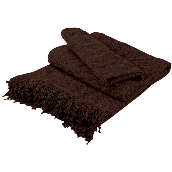 Ριχτάρι Σενίλ  Dark Brown Μονοθέσιο shopinhome shopinhome