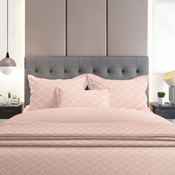 Σετ Σεντόνια Flannel 2048 Pink Διπλό (200×260) shopinhome shopinhome