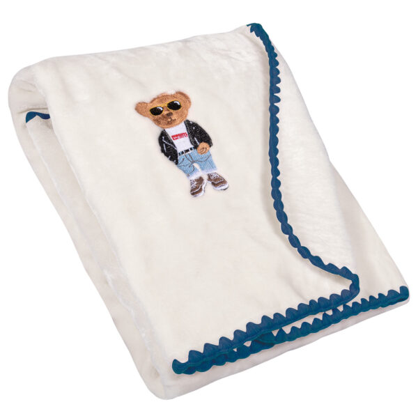 GREENWICH POLO CLUB ΚΟΥΒΕΡΤΑ VELOUR 80X110 ΒΑΒΥ 8838 BLUE, IVORY shopinhome shopinhome