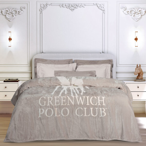 GREENWICH POLO CLUB ΚΟΥΒΕΡΤΑ FLEECE 160X220 3490 TAUPE shopinhome shopinhome