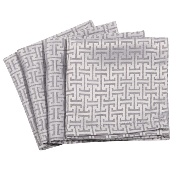 GREENWICH POLO CLUB ΣΕΤ ΠΕΤΣΕΤΕΣ ΦΑΓΗΤΟΥ 40Χ40 3008 SILVER shopinhome shopinhome