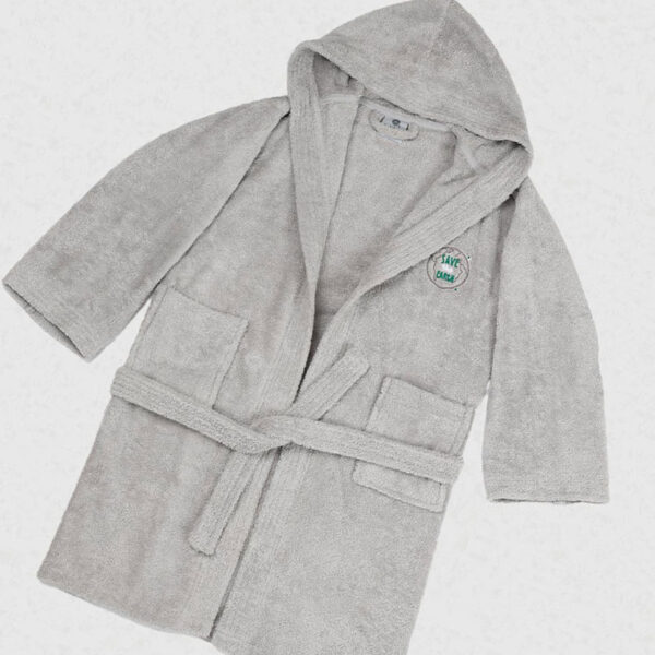 Μπουρνούζι Παιδικό Eco Grey Ηλικία 12-14 shopinhome shopinhome