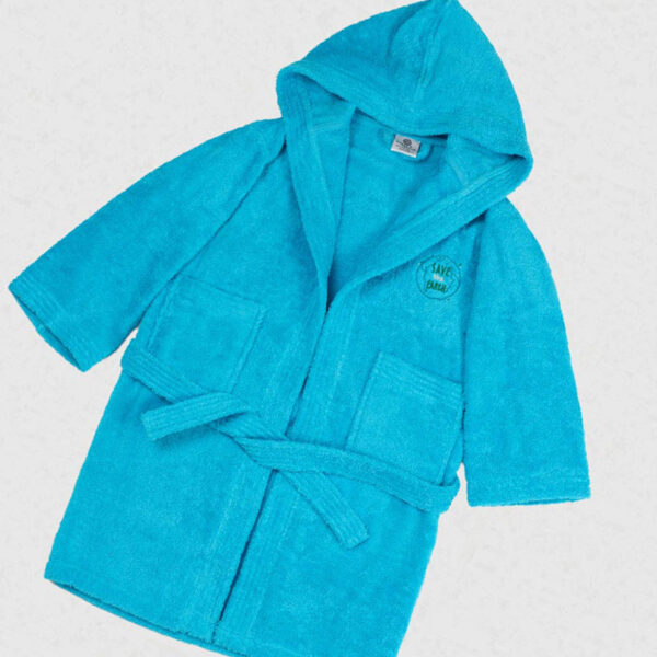 Μπουρνούζι Παιδικό Eco Turquoise Ηλικία 12-14 shopinhome shopinhome