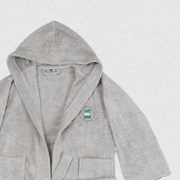 Μπουρνούζι Παιδικό Eco Grey Ηλικία 6-8 shopinhome shopinhome