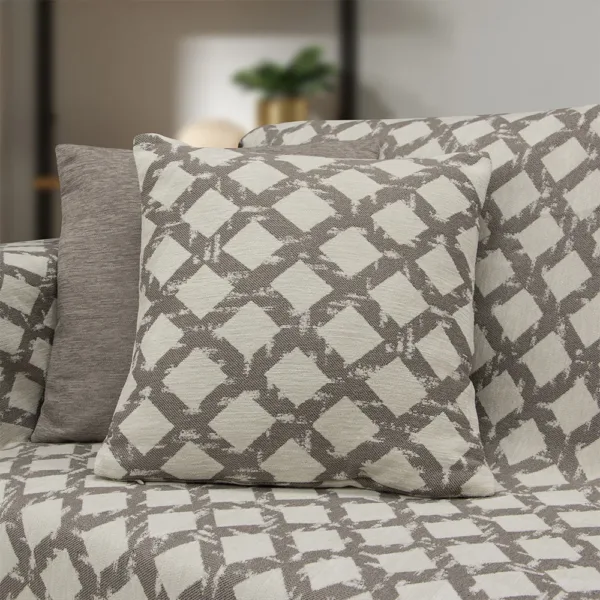 LINO ΜΑΞΙΛΑΡΟΘΗΚΗ MILTO TAUPE 45X45 shopinhome shopinhome