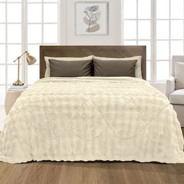 LINO ΚΟΥΒΕΡΤΟΠΑΠΛΩΜΑ CONILIO ECRU 220X240 shopinhome shopinhome