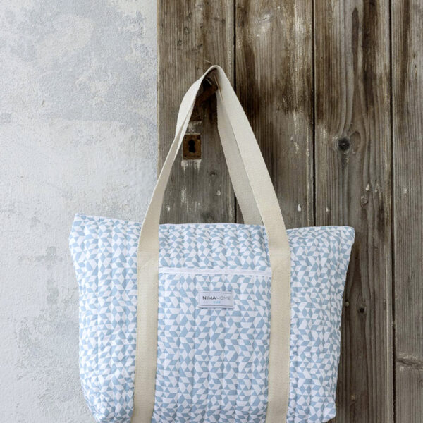 Nima Bebe Τσάντα αλλαγής 50x40x10 – Celso Λευκό, Γαλάζιο shopinhome shopinhome