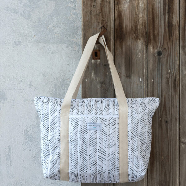 Nima Bebe Τσάντα αλλαγής 50x40x10 – Nala Λευκό, Γκρι shopinhome shopinhome