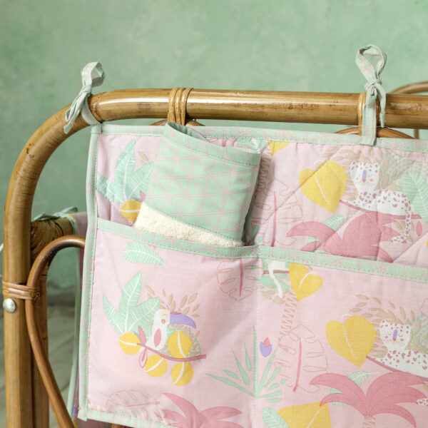 Nima Bebe Βρεφική θήκη οργάνωσης 60×30 – Little Paradise Ροζ, Πράσινο shopinhome shopinhome