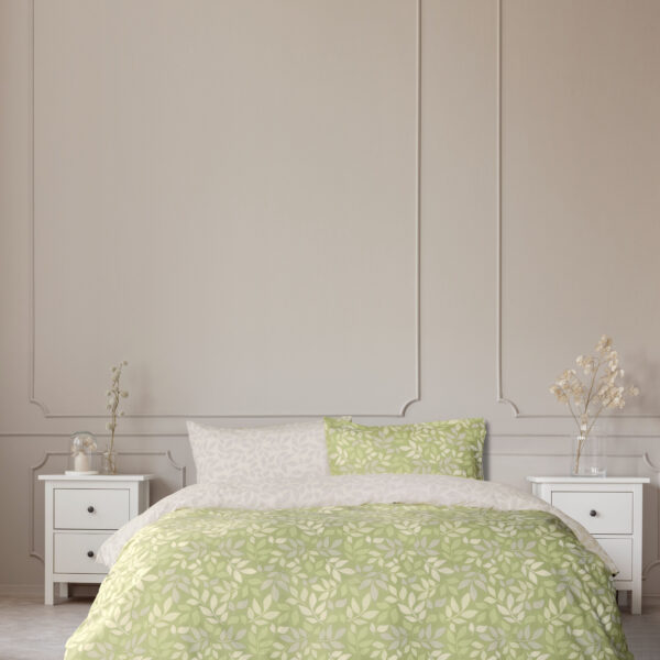 Kocoon Home Κουβερλί Μονό – Arbor Green Πράσινο, Μπεζ   160×240 shopinhome shopinhome