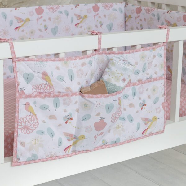 Nima Bebe Βρεφική θήκη οργάνωσης 60×30 – Chirp Chirp Ροζ, Λευκό shopinhome shopinhome