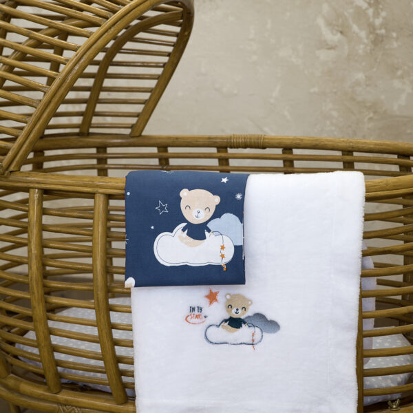 Nima Bebe Κουβέρτα 110×140 – Nighty Night Λευκό shopinhome shopinhome