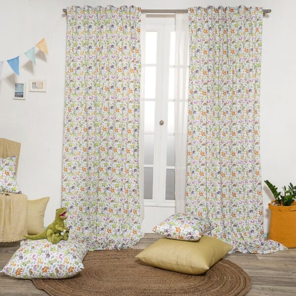 Κουρτίνα (Έτοιμη Ραμμένη) Dino – 140x260cm shopinhome shopinhome
