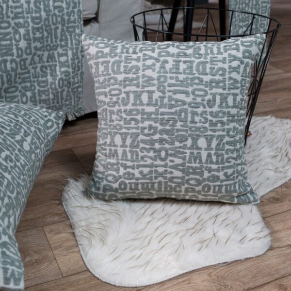 Μαξιλαροθήκη Letters 04 – 65x65cm δαπέδου με γέμιση shopinhome shopinhome