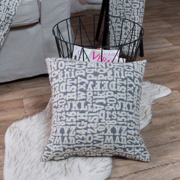 Μαξιλαροθήκη Letters 11 – 65x65cm δαπέδου με γέμιση shopinhome shopinhome