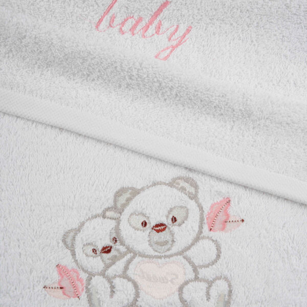 Σετ πετσέτες κεντητές Panda 02 White/Pink shopinhome shopinhome