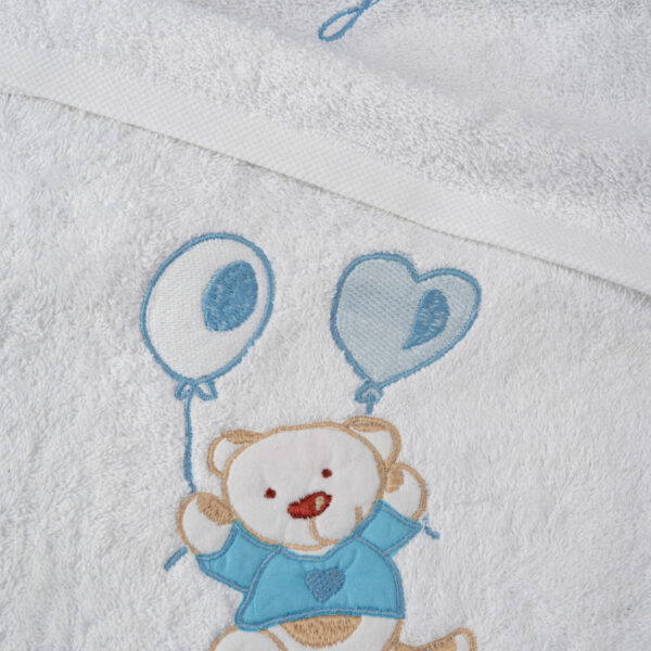 Σετ πετσέτες κεντητές Balloon 05 White/Blue shopinhome shopinhome