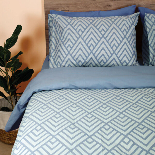 Σετ Σεντόνια Cotton Feelings 2036 Blue King Size (260×270) shopinhome shopinhome