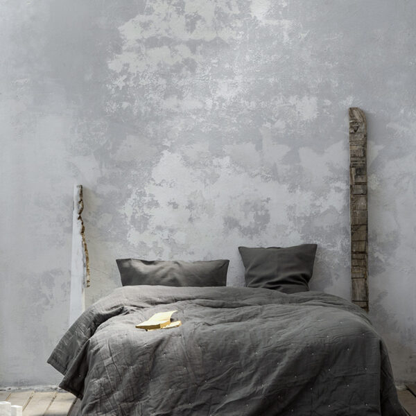 Nima Home Κουβερλί Γίγας Linen – Dark Gray Γκρι   240×260 shopinhome shopinhome