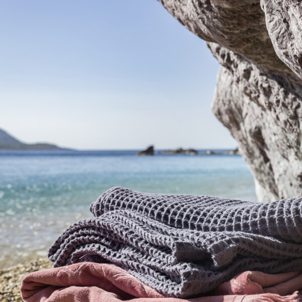 Nima Home Πετσέτα/Παρεό 90×160 Shore – Dark Gray Γκρι shopinhome shopinhome