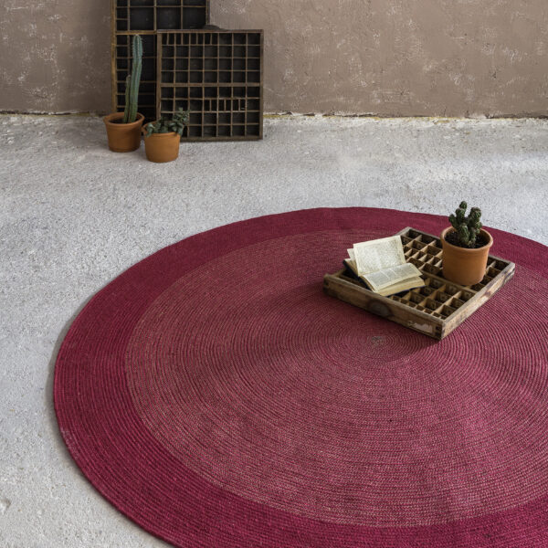 Nima Home Στρογγυλό Χαλί Δ120 – Bergren Terracotta Κεραμιδί shopinhome shopinhome