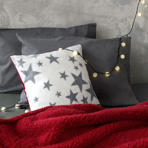 Nima Home Διακοσμητικό μαξιλάρι 45×45 – Lunar Γκρι, Κόκκινο shopinhome shopinhome