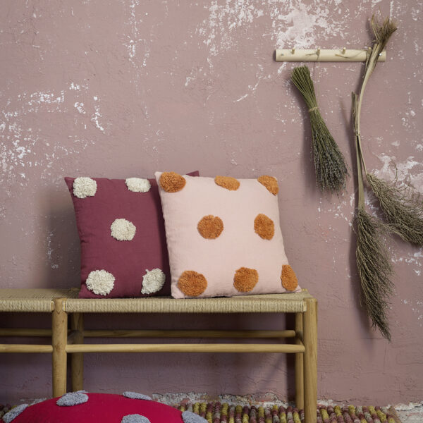 Nima Home Διακοσμητικό μαξιλάρι 45×45 – Borla Wine Red Μπορντώ shopinhome shopinhome