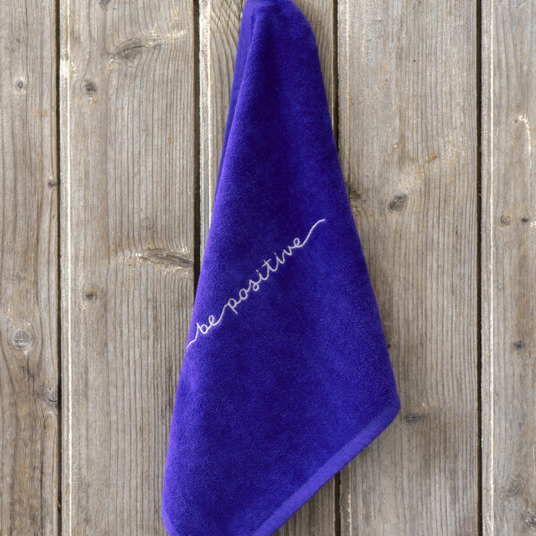 NIMA Home Λαβέτα 40×40 – Be Positive Blue Μπλε shopinhome shopinhome