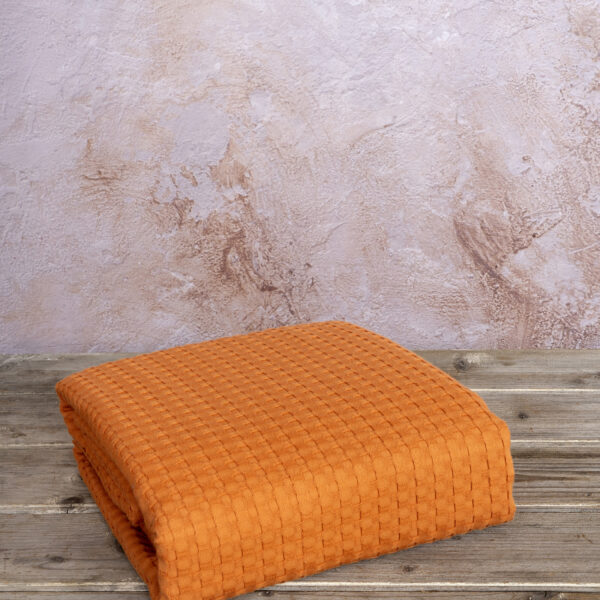 NIMA Home Κουβέρτα Υπέρδιπλη 220×240 Habit – Deep Orange Πορτοκαλί shopinhome shopinhome