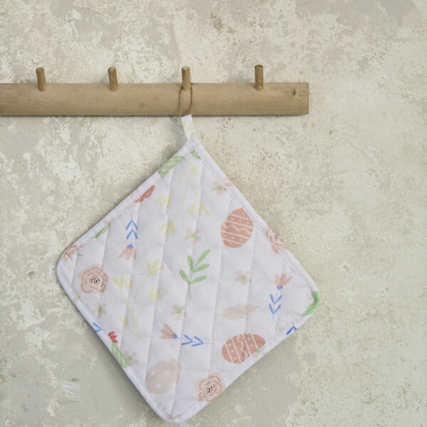 Nima Home Πιάστρα Κουζίνας – Easter Fest Λευκό, Ροζ shopinhome shopinhome