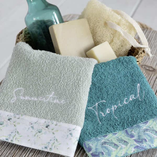 Nima Home Σετ Πετσέτες (2 x 30×50) – Summertime Τυρκουάζ, Μπλε shopinhome shopinhome