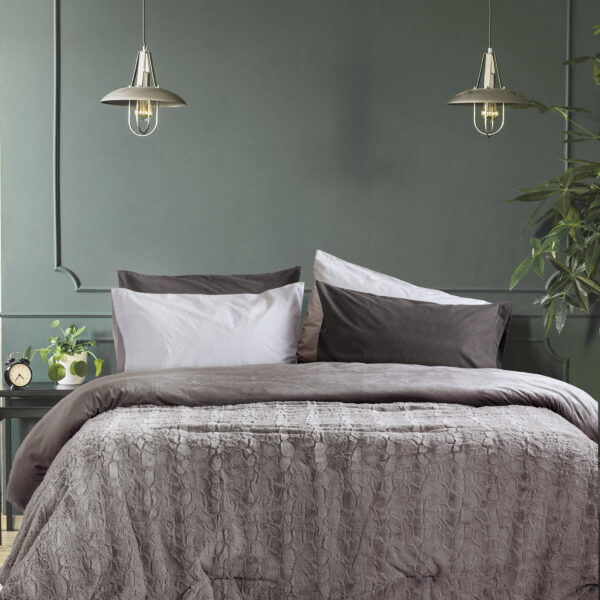 Nima Home Κουβέρτα/Πάπλωμα Υπέρδιπλο 220×240 – Velure Cigar Beige Μπεζ   220×240 shopinhome shopinhome