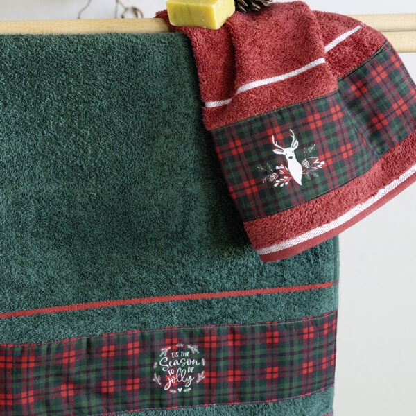 Nima Home Σετ Πετσέτες (2 x 30×50) – Cheerful Κόκκινο, Πράσινο shopinhome shopinhome