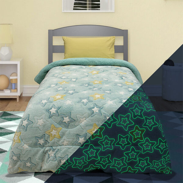 LINO ΚΟΥΒΕΡΤΟΠΑΠΛΩMA ΦΩΣΦΟΡΙΖΕ STER MINT  160X220 shopinhome shopinhome