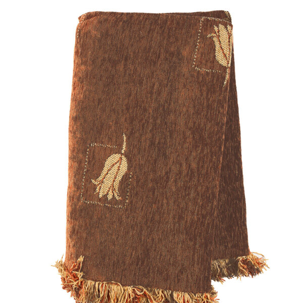 Ριχτάρι Σενίλ Ζακάρ Tulip Brown Διθέσιο shopinhome shopinhome