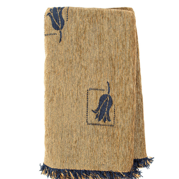 Ριχτάρι Σενίλ Ζακάρ Tulip Blue Τετραθέσιο shopinhome shopinhome