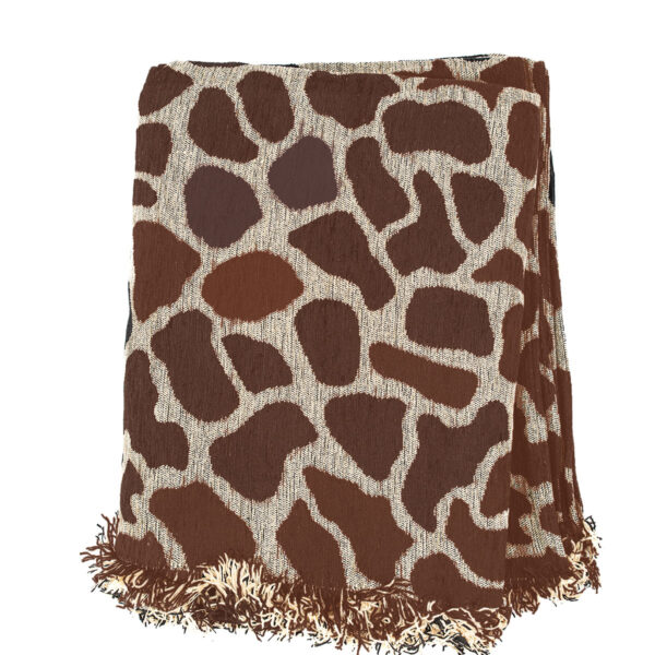 Ριχτάρι Σενίλ Ζακάρ Cow Brick Τετραθέσιο shopinhome shopinhome