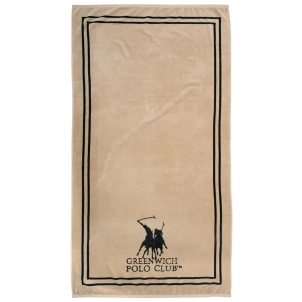 GREENWICH POLO CLUB ΠΕΤΣΕΤΑ ΘΑΛΑΣΣΗΣ 90Χ170 4050 BLACK, TAUPE BEACHWEAR shopinhome