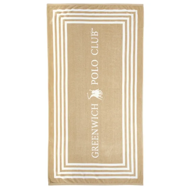 GREENWICH POLO CLUB ΠΕΤΣΕΤΑ ΘΑΛΑΣΣΗΣ 90Χ170 4053 BLACK, TAUPE BEACHWEAR shopinhome