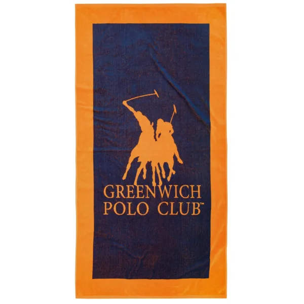 GREENWICH POLO CLUB ΠΕΤΣΕΤΑ ΘΑΛΑΣΣΗΣ 90Χ180 4003 BLUE, ORANGE BEACHWEAR shopinhome