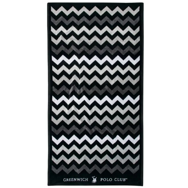 GREENWICH POLO CLUB ΠΕΤΣΕΤΑ ΘΑΛΑΣΣΗΣ 90Χ180 4007 BLACK, GREY BEACHWEAR shopinhome