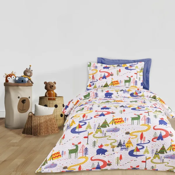 DAS KIDS ΚΟΥΒΕΡΛΙ ΜΟΝΟ 4927 BLUE, GREEN, WHITE shopinhome shopinhome