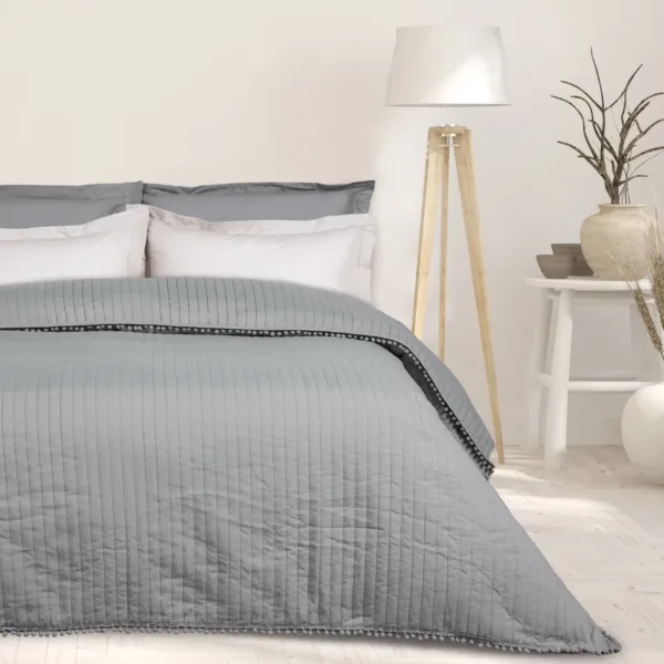 DAS HOME ΚΟΥΒΕΡΛΙ ΥΠΕΡΔΙΠΛΟ HAPPY 9653 GREY shopinhome shopinhome