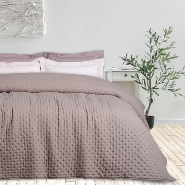 DAS HOME ΚΟΥΒΕΡΛΙ KING HAPPY 9628 TAUPE shopinhome shopinhome