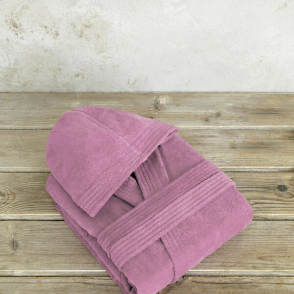 Nima Home Μπουρνούζι με κουκούλα Zen – Extra/Extra Large – Dark Rose Σάπιο Μήλο shopinhome shopinhome